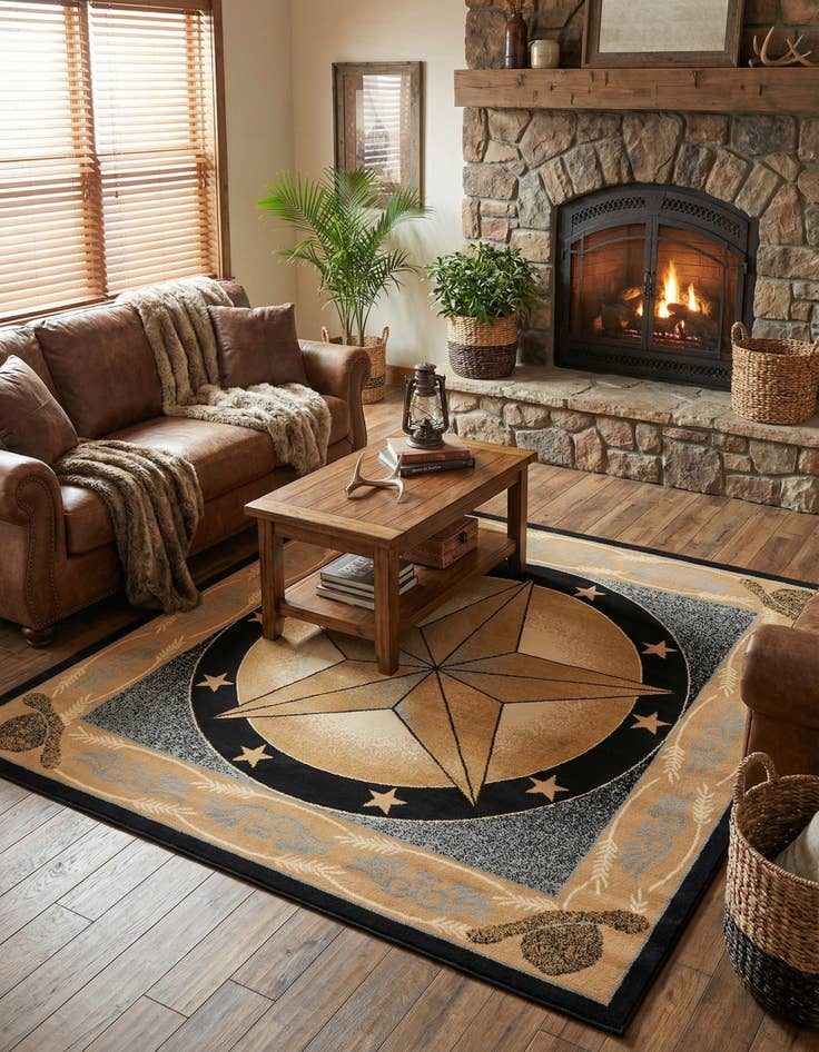 Detail image of  7' 10 x 7' 10 Pioneer Square Rug