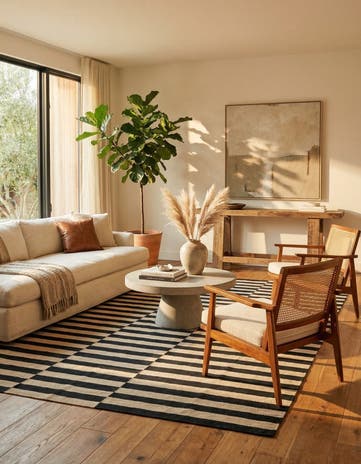 5' 9 x 7' 9 Hand Woven Kilim Modern Wool Rug