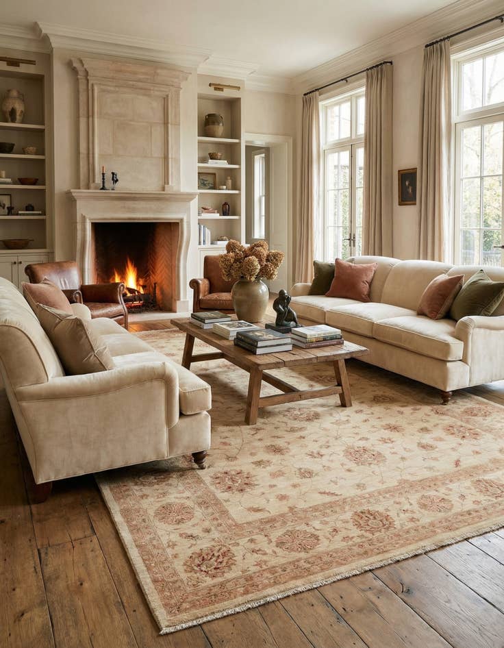 Detail image of 8' 3 x 12' 11  Hand Knotted Peshawar Ziegler Rug