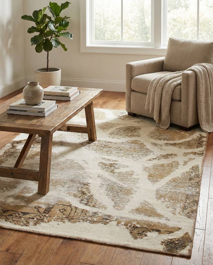 Detail image of 3' 6 x 5' Hand Knotted Ultra Vintage Persian Wool Rug