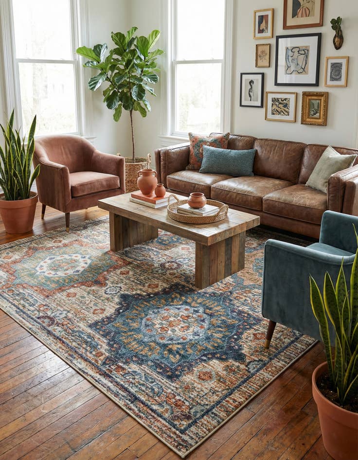 Detail image of  8' x 8' Isabella Square Rug