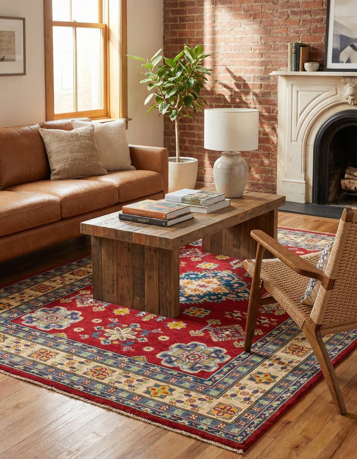 Detail image of 5' x 6' 6 Hand Knotted Kazak Rug