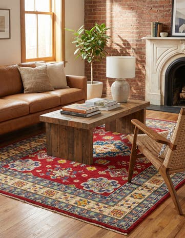 5' x 6' 6 Hand Knotted Kazak Rug