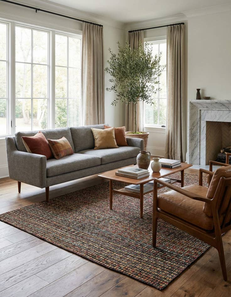 Detail image of 6' 5 x 9' 9  Hand Knotted Darya Wool Rug