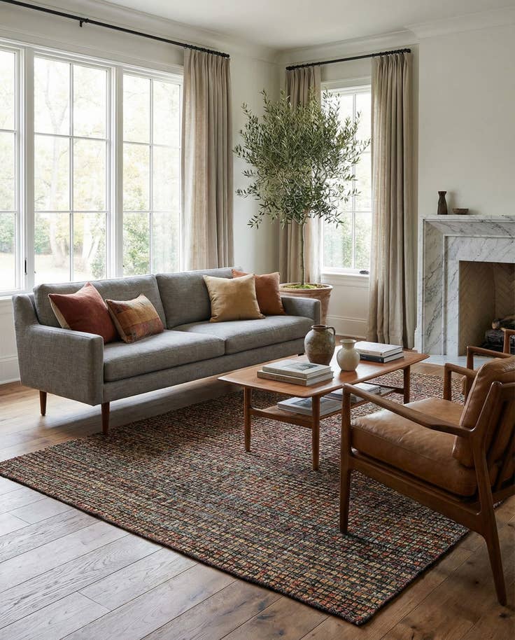 Detail image of 6' 5 x 9' 9 Hand Knotted Darya Wool Rug