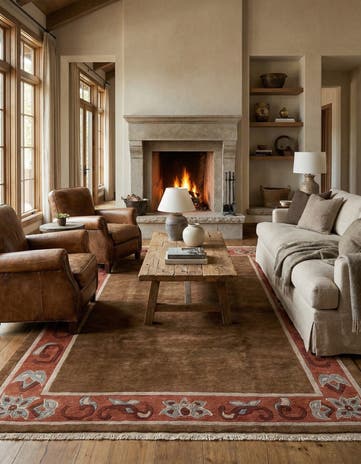 6' 8 x 10' 4 Hand Knotted Tibet Wool Rug