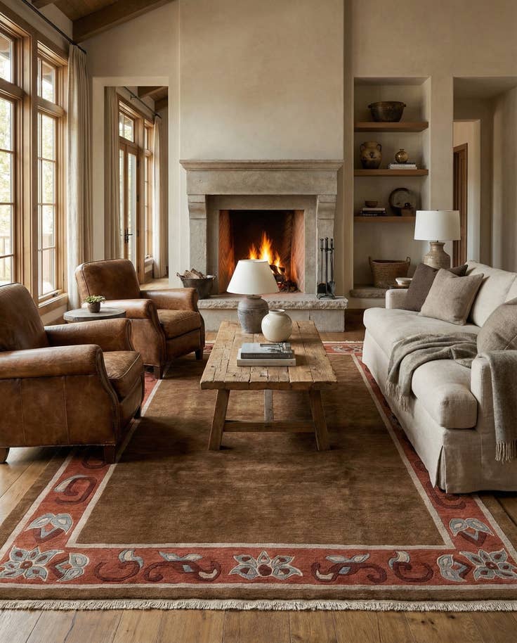 Detail image of 6' 8 x 10' 4 Hand Knotted Tibet Wool Rug