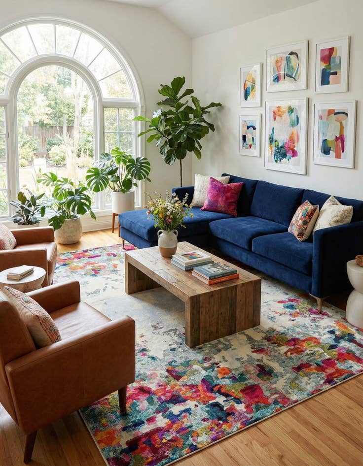 Detail image of 9' x 12' 2  Washable Spectrum Rug