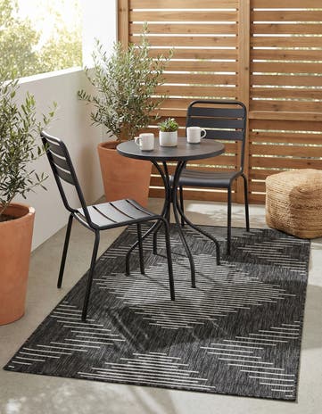3' x 5' 3 Easy-Clean Modern Indoor / Outdoor Rug