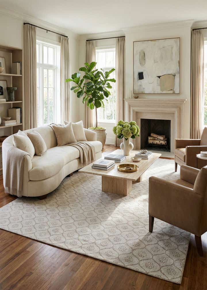 9' 8 x 13' 9 Hand Knotted Darya Wool Rug