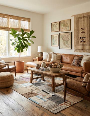 6' 6 x 9' 10 Hand Woven Kilim Patchwork Wool Rug