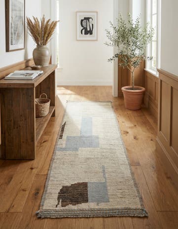 3' 3 x 10' 2 Hand Knotted Moroccan Wool Runner Rug