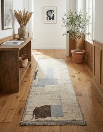 3' 3 x 10' 2 Hand Knotted Moroccan Wool Runner Rug