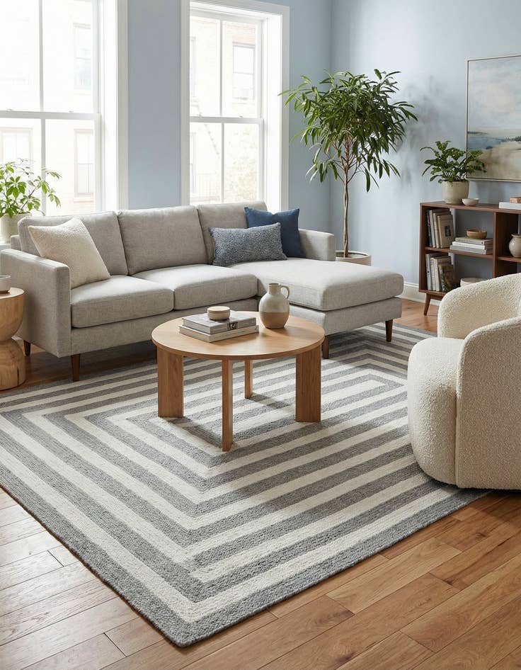 Detail image of 5' 3 x 8' Easy-Clean Eco Verse Washable Indoor / Outdoor Rug