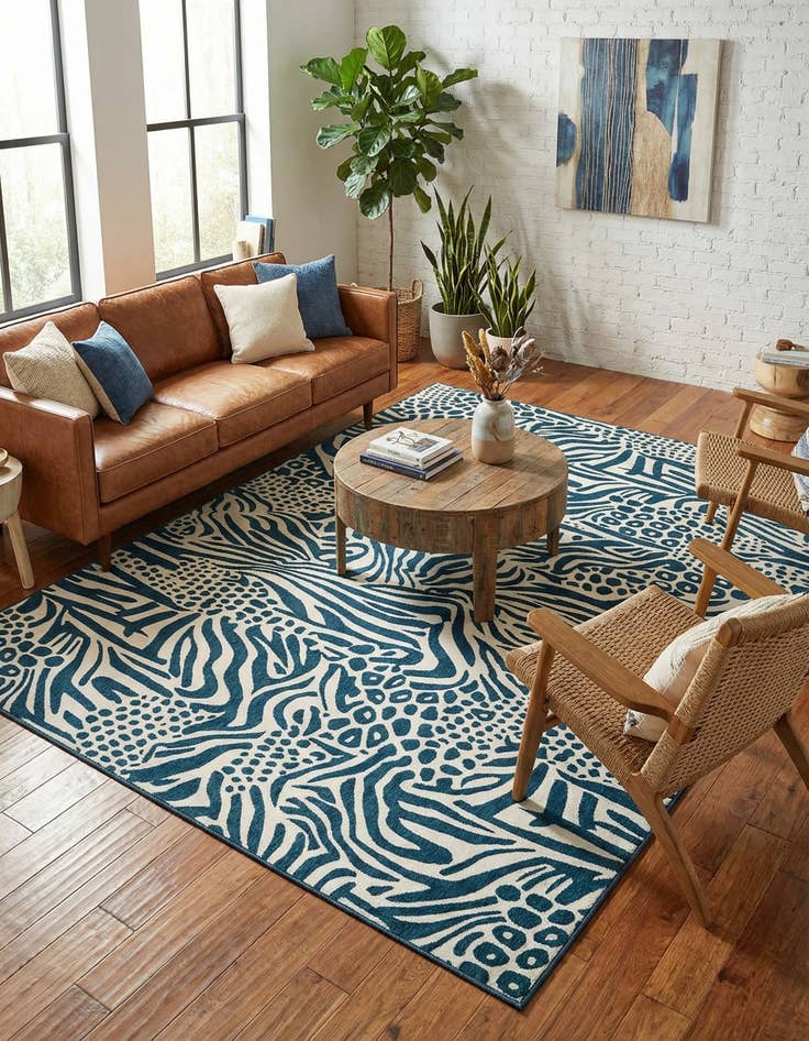 Detail image of 10' x 14'  Washable Safari Indoor / Outdoor Rug