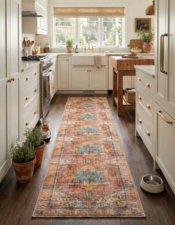 2' 6 x 12' Washable Timeless Runner Rug