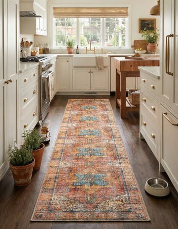 2' 6 x 12' Washable Timeless Runner Rug