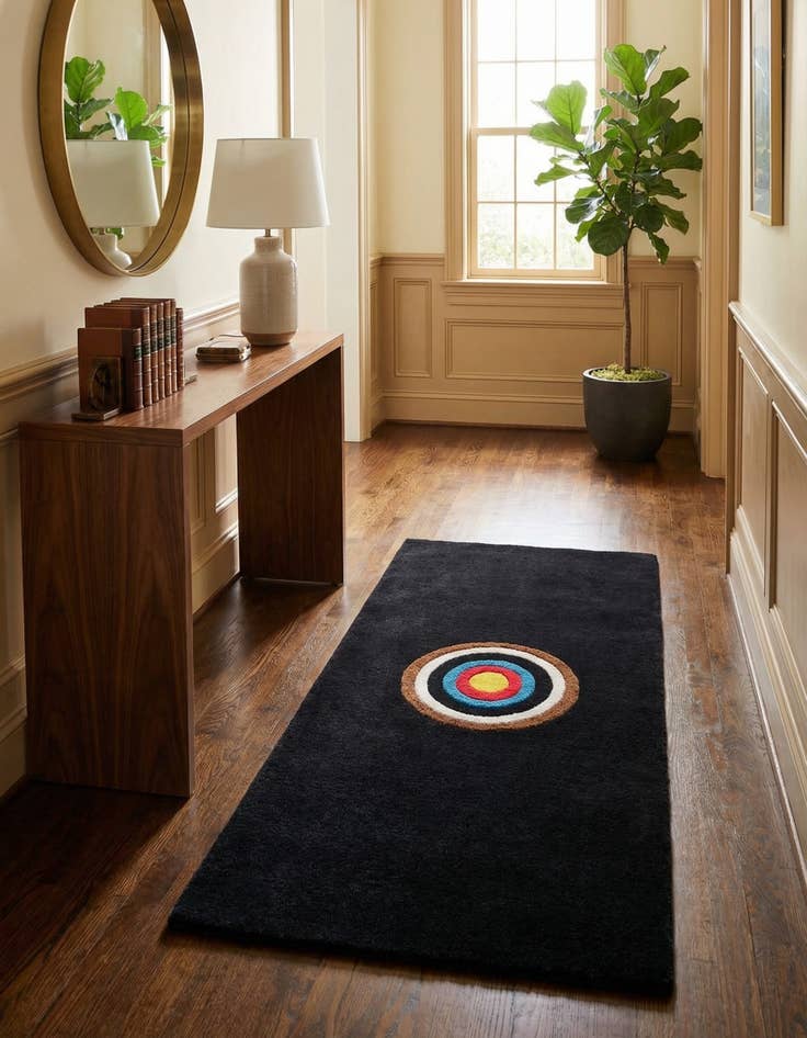 Detail image of 1' 4 x 2'  Hand Knotted WM Brown Driver Rug