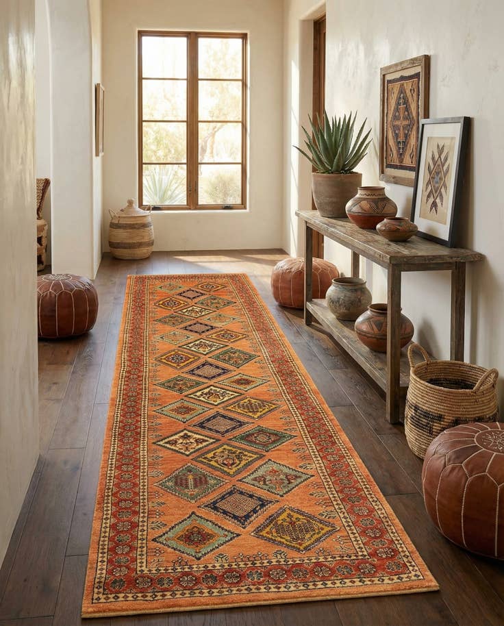 Detail image of 2' 9 x 9' 6 Luribaft Wool Runner Rug
