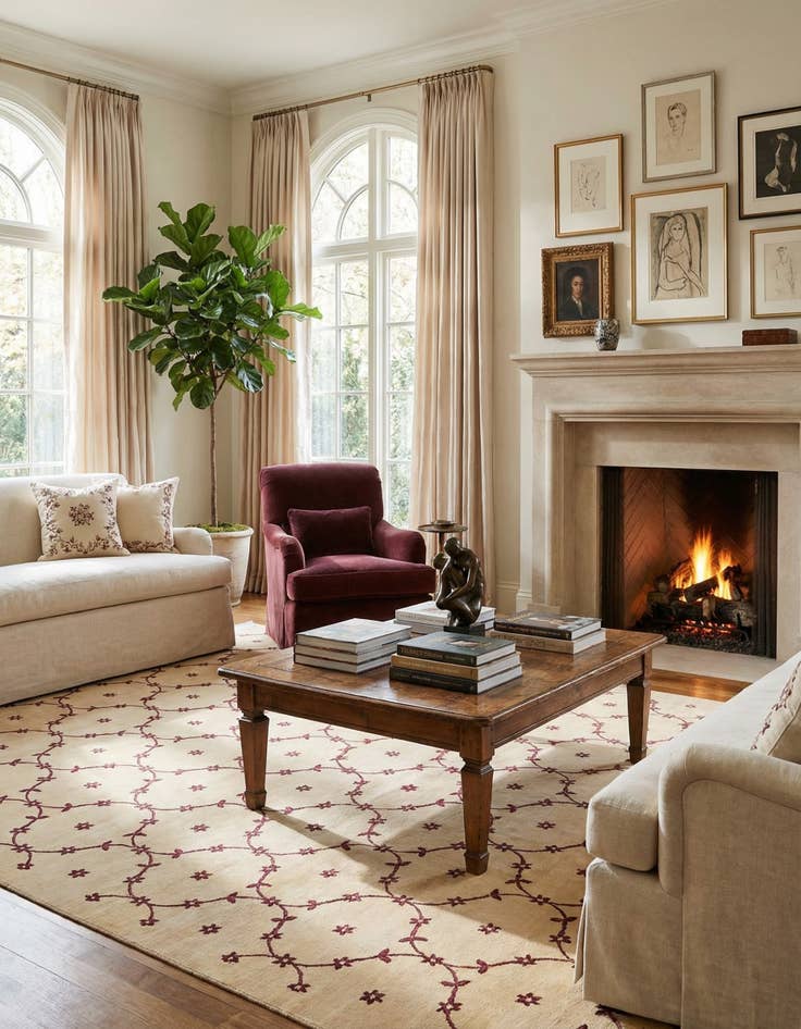 Detail image of 8' 2 x 11' 1  Hand Knotted Darya Wool Rug