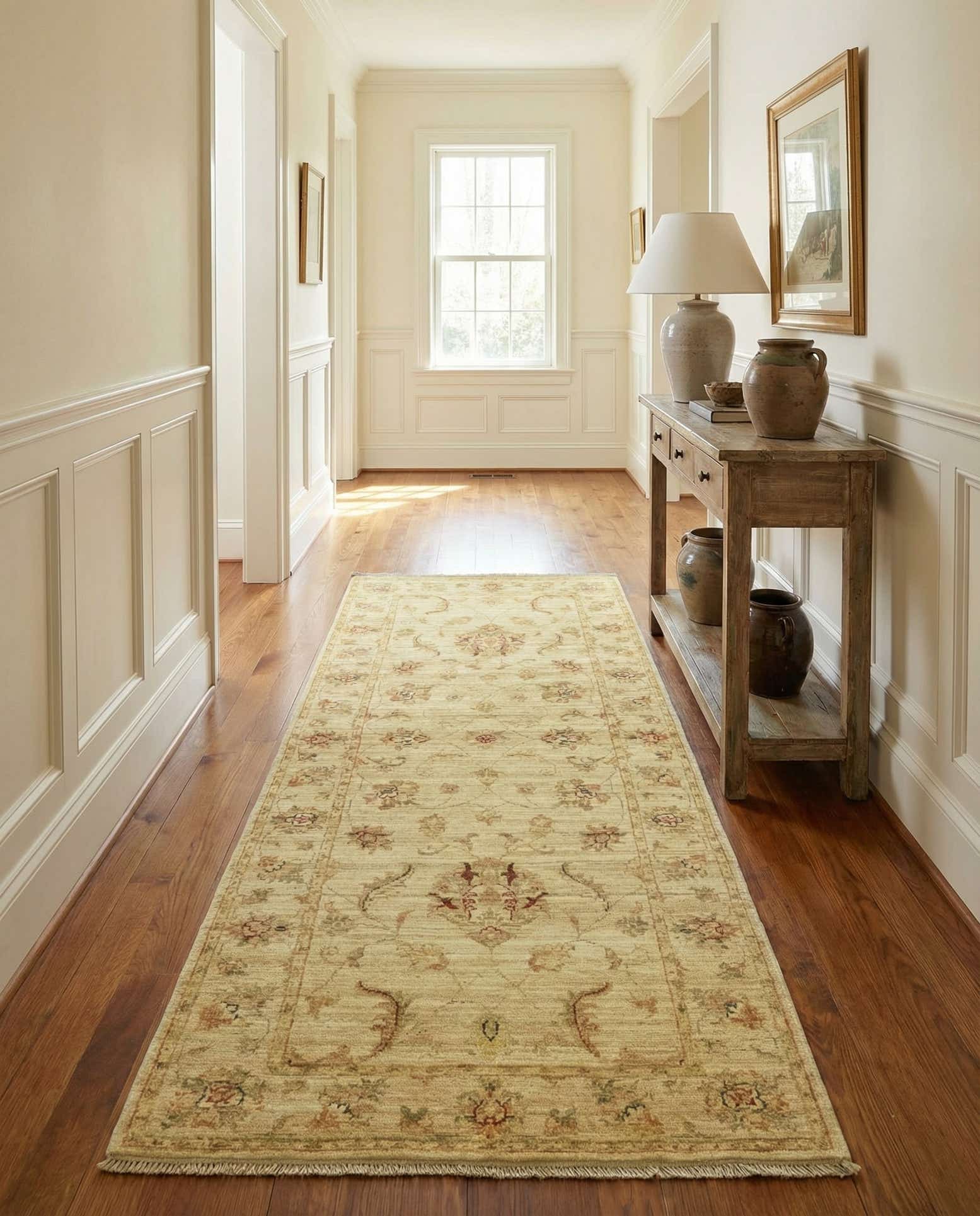 2' 8 x 6' 8 Hand Knotted Peshawar Ziegler Runner Rug
