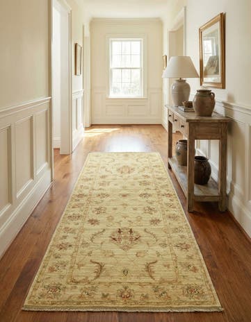 2' 8 x 6' 8 Hand Knotted Peshawar Ziegler Runner Rug