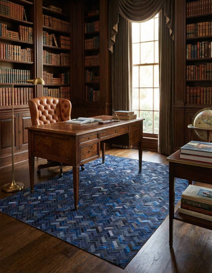 Detail image of  5' 2 x 7' 10 Cowhide Rug