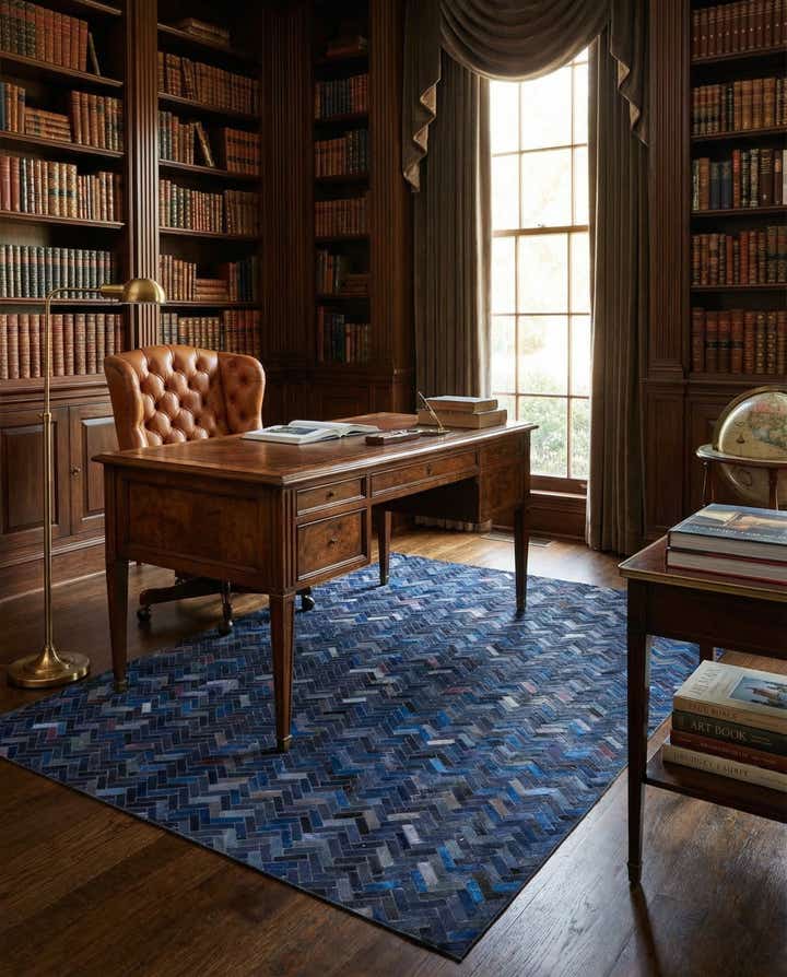 5' 2 x 7' 10 Cowhide Rug