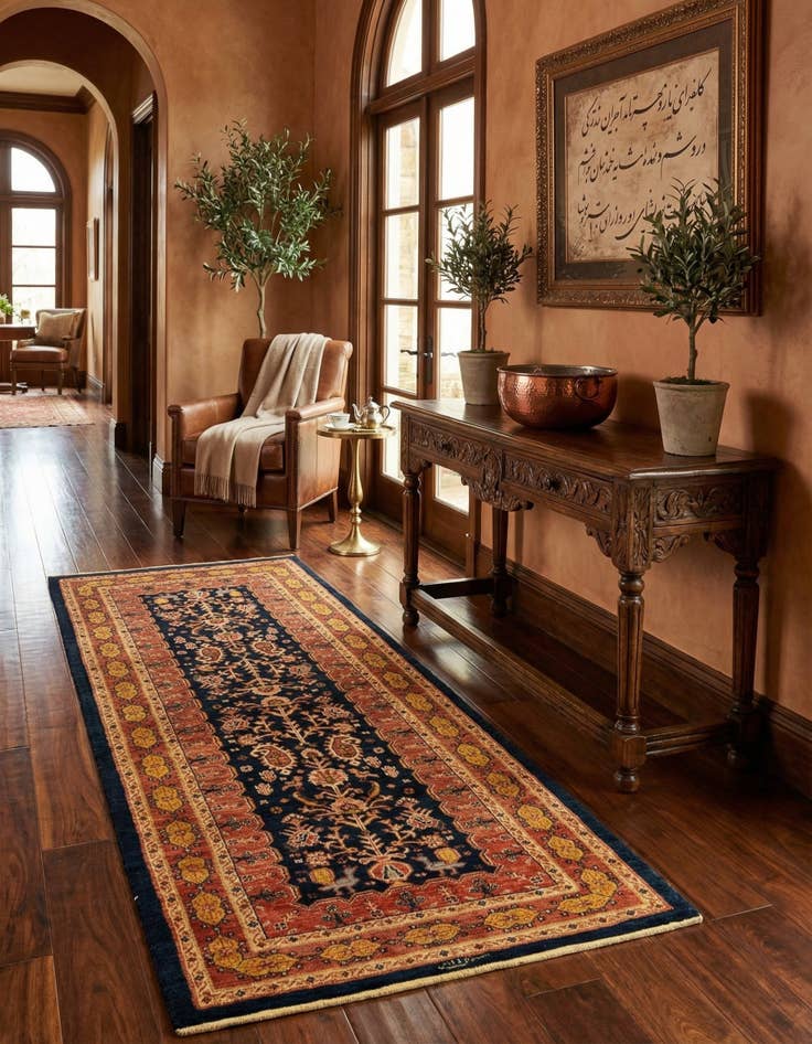 Detail image of 2' 9 x 6' 5 Luribaft Wool Runner Rug