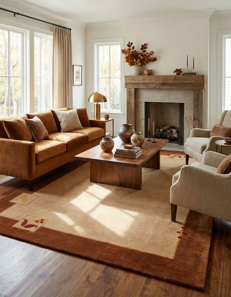 Detail image of  5' 8 x 7' 10  Hand Knotted Tibet Rug