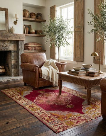 3' 6 x 5' 4 Hand Knotted Anatolian Oriental Wool Rug