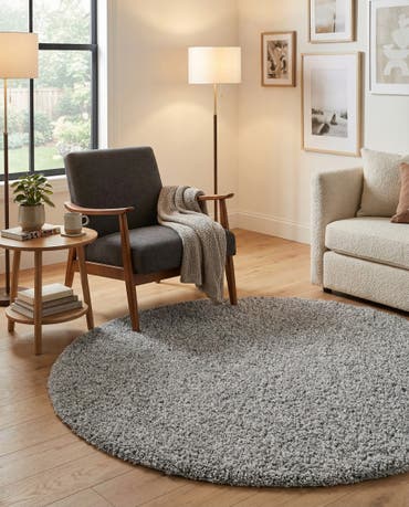  6' 2 x 6' 5 Zermatt Shag Round Rug