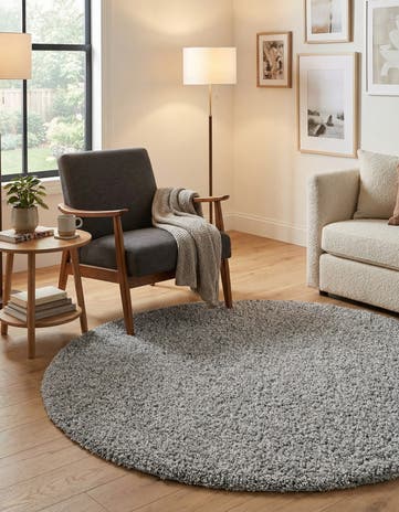 6' 2 x 6' 5 Zermatt Shag Round Rug