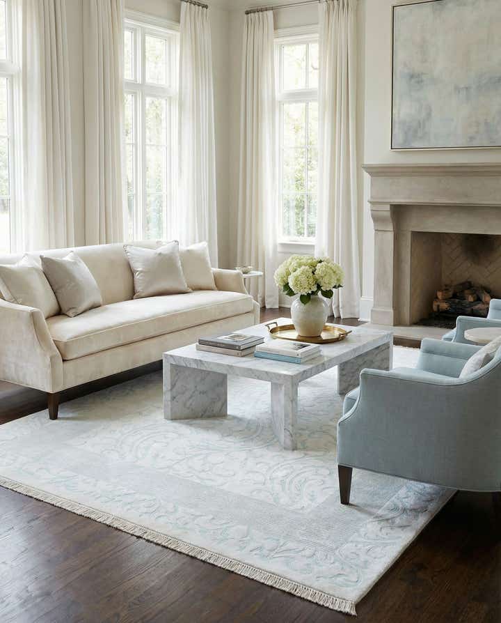 6' 9 x 9' 5 Hand Knotted Darya Wool Rug