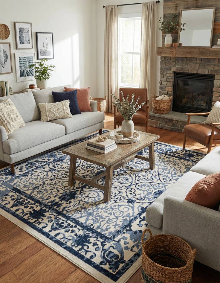 Detail image of  10' x 10' Miranda Square Rug