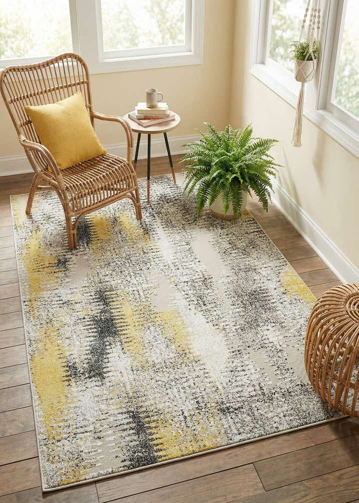 6' x 9' Easy-Clean Modern Indoor / Outdoor Rug