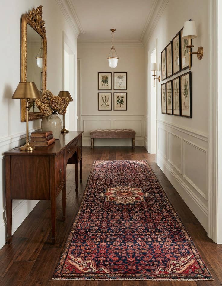 Detail image of 4' x 10'  Hand Knotted Ultra Vintage Persian Wool Runner Rug