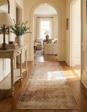 2' 4 x 9' 3 Hand Knotted Ultra Vintage Persian Wool Runner Rug