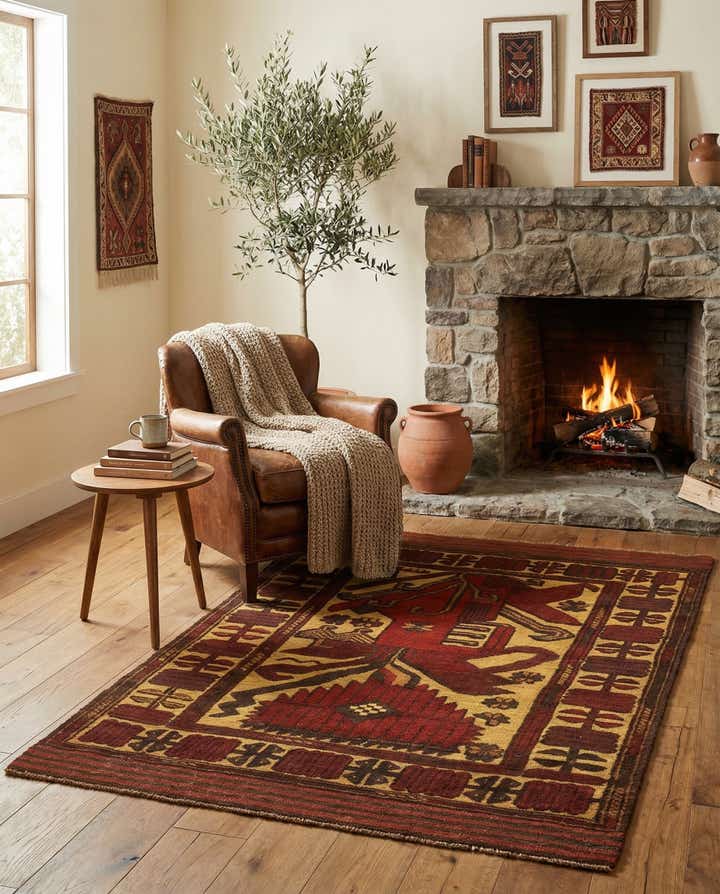 3' x 4' 10 Hand Knotted Sumak Wool Rug
