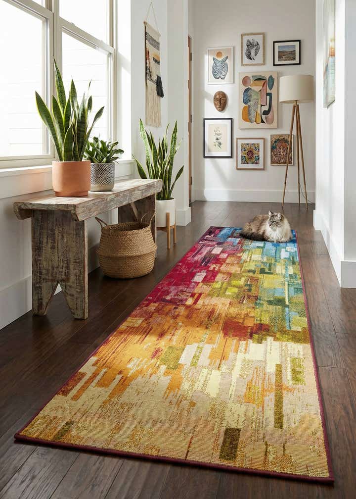 2' x 8' Easy-Clean Modern Indoor / Outdoor Runner Rug