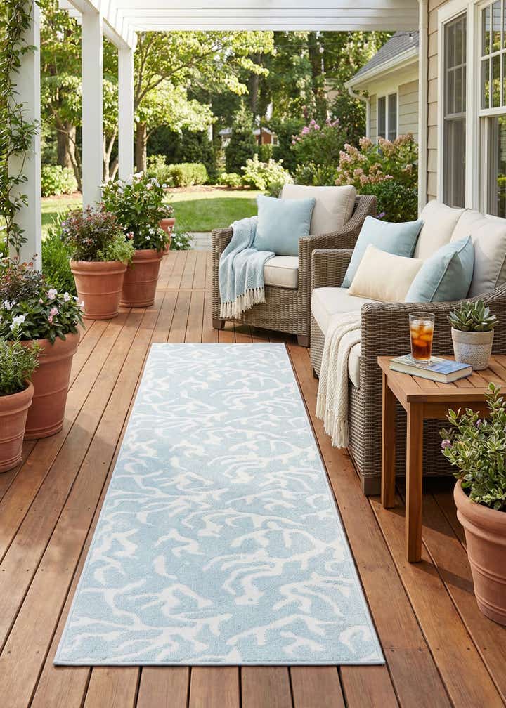 2' 7 x 12' Easy-Clean Sabrina Soto Indoor / Outdoor Runner Rug