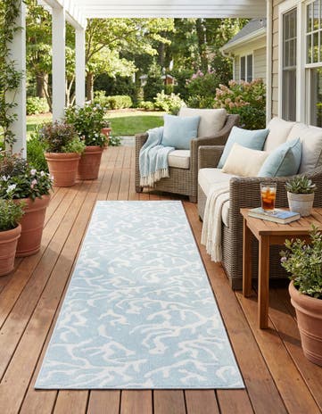 2' 7 x 12' Easy-Clean Sabrina Soto Indoor / Outdoor Runner Rug