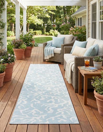 2' 7 x 12' Easy-Clean Sabrina Soto Indoor / Outdoor Runner Rug