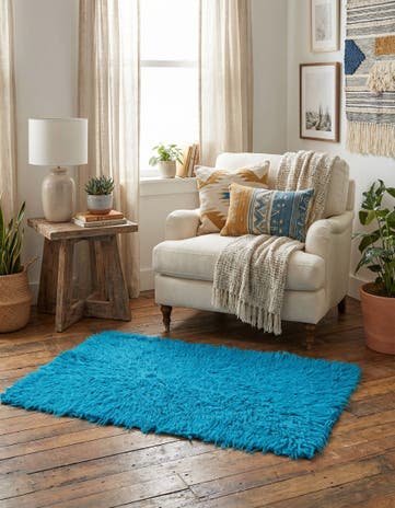2' 1 x 3' 10 Hand Knotted Moroccan Wool Rug