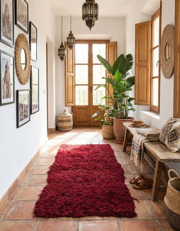 2' x 4' 5 Hand Knotted Moroccan Wool Runner Rug