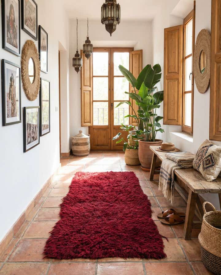2' x 4' 5 Hand Knotted Moroccan Wool Runner Rug