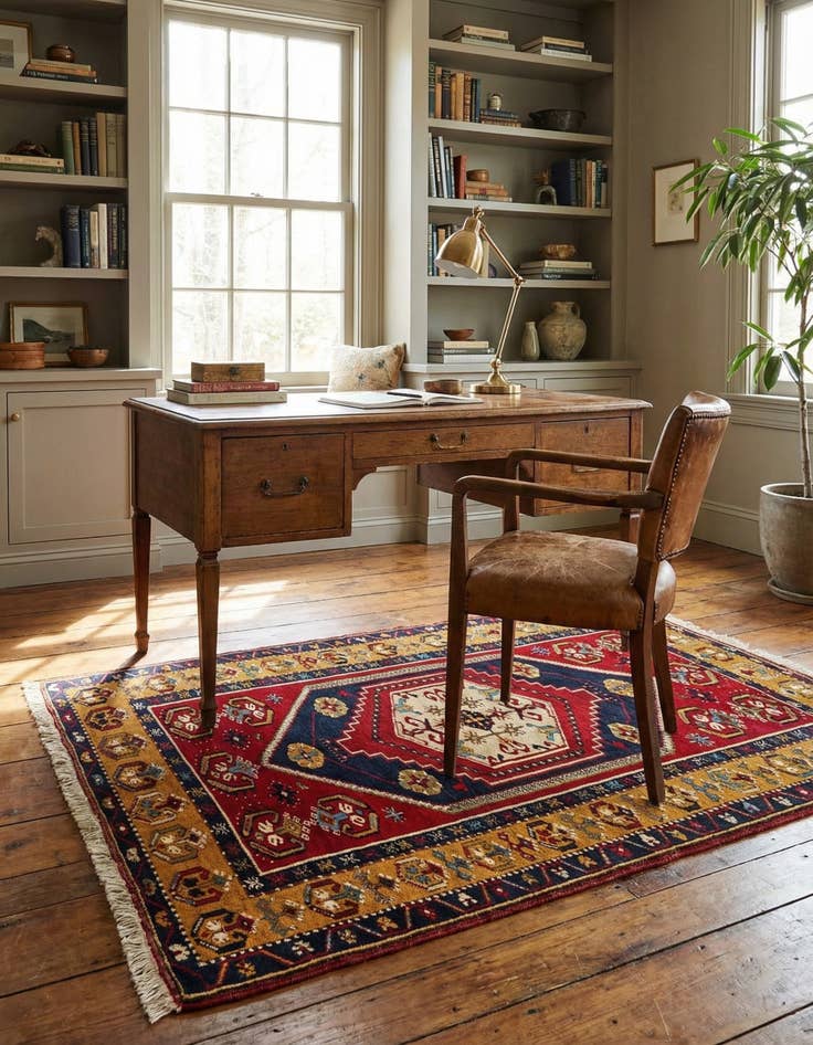 Detail image of 4' x 7'  Hand Knotted Kars Wool Rug