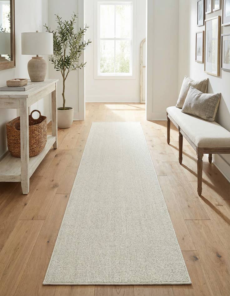 Detail image of 2' 7 x 12'  Washable Solid Indoor / Outdoor Runner Rug