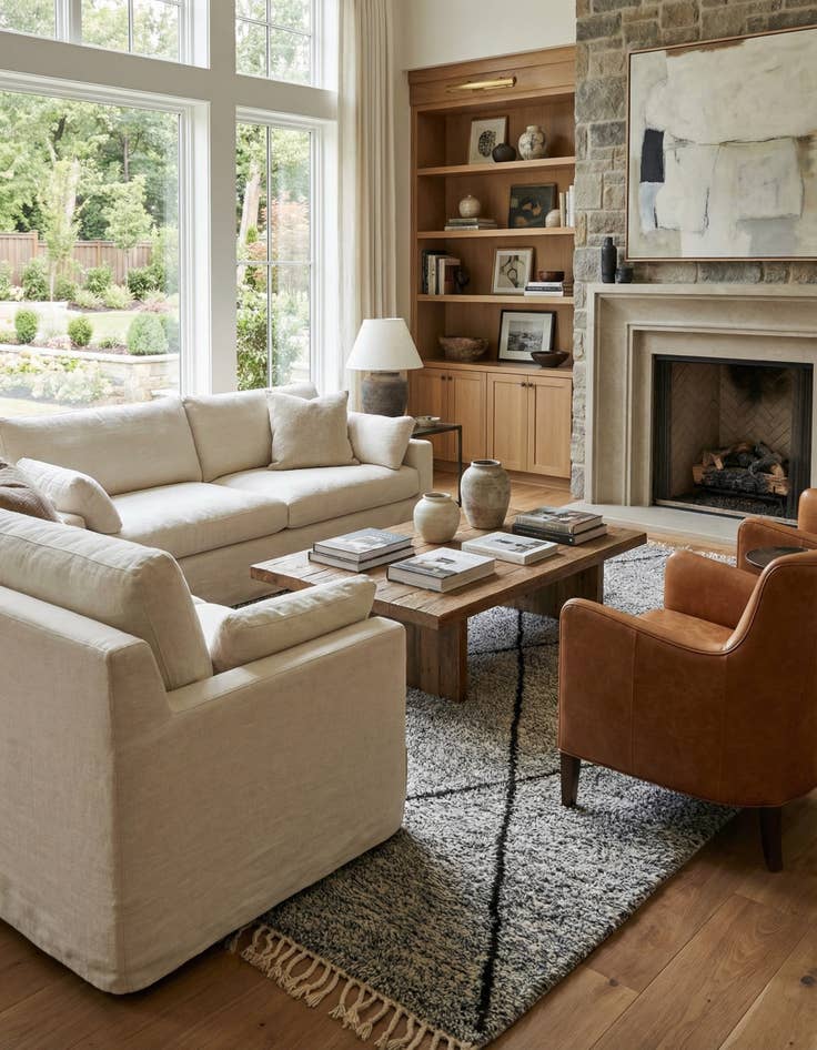 Detail image of 6' 8 x 9' 3  Hand Knotted Moroccan Wool Rug