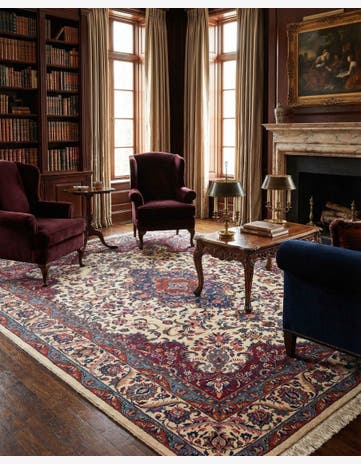 8' 2 x 11' 2 Mashad Wool Rug
